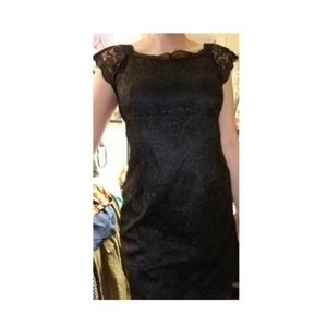 Lace black vintage cocktail dress